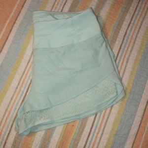 mint blue athletic shorts